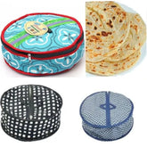 Roti Zipper Bag | Reusable Airtight & Insulated Storage Bag | Keeps Chapati Fresh, Soft & Warm | Random Design