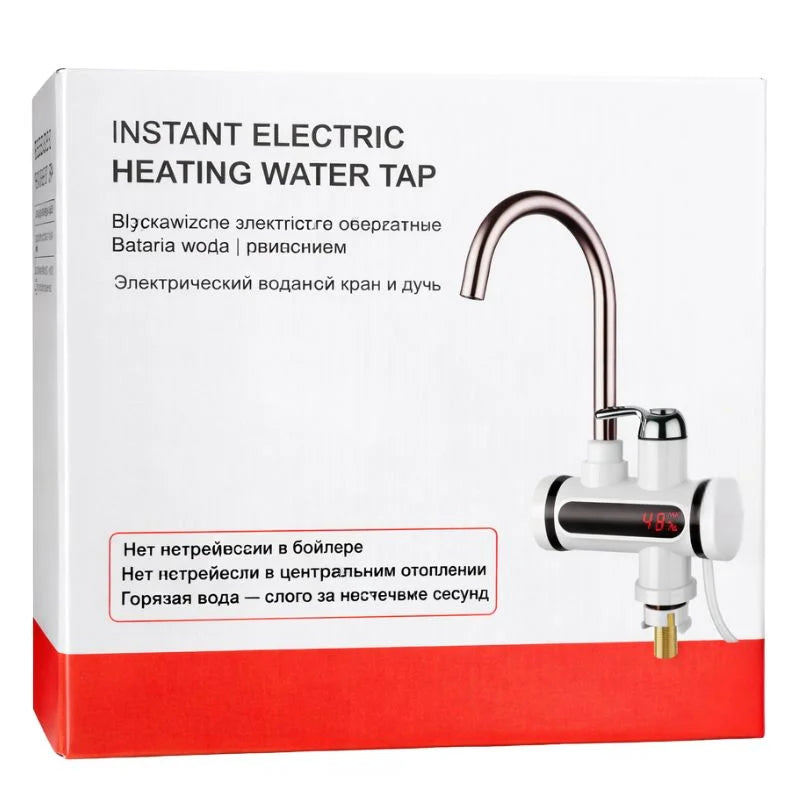 Premium Electric Instant Heating Faucet | Digital Temperature Display | Metal handle | Kitchen & Bathroom Hot Water Tap